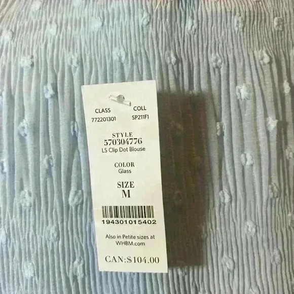 NWT WHITE HAUCE BLACK MARKET BLOUSE SIZE M - Picture 5 of 7